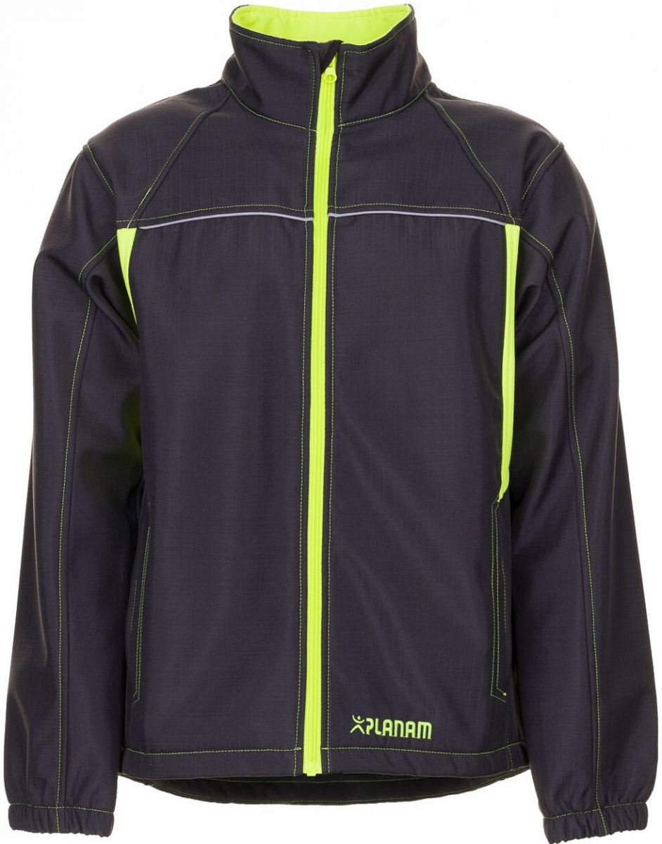 PLANAM-Workwear, Softshell-Jacke, Basalt Neon, anthrazit/gelb