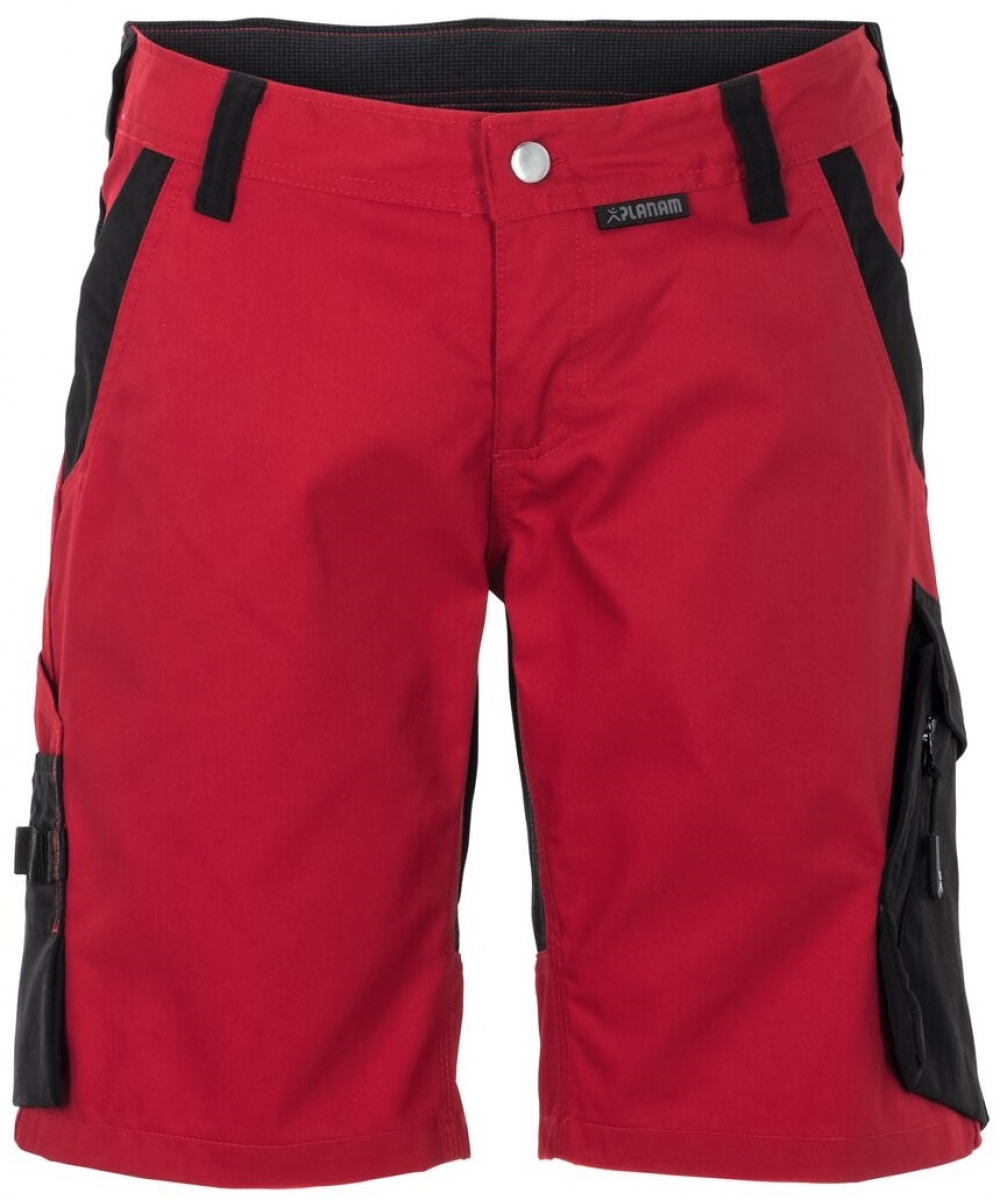 PLANAM-Workwear, Damen-Shorts, Norit, 245 g/m, rot/schwarz