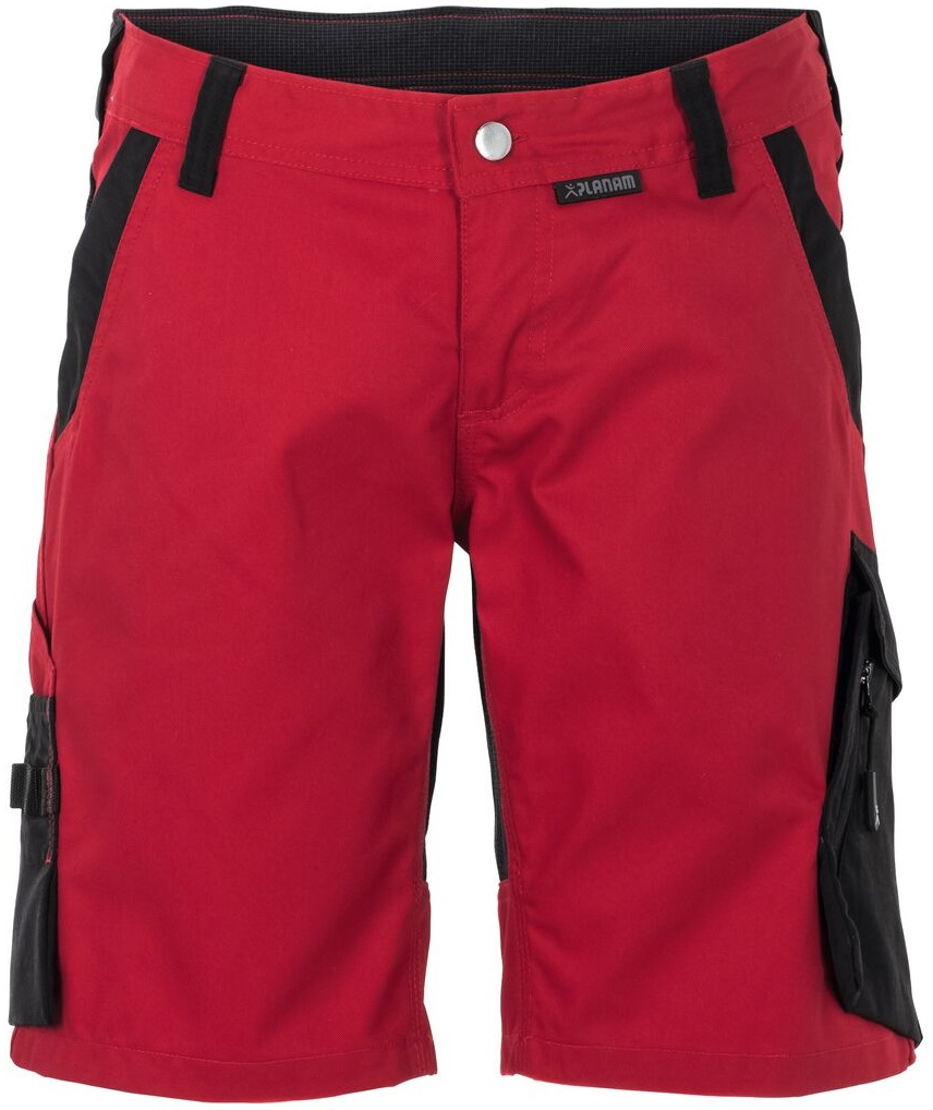 PLANAM-Workwear, Damen-Shorts, Norit, 245 g/m², rot/schwarz