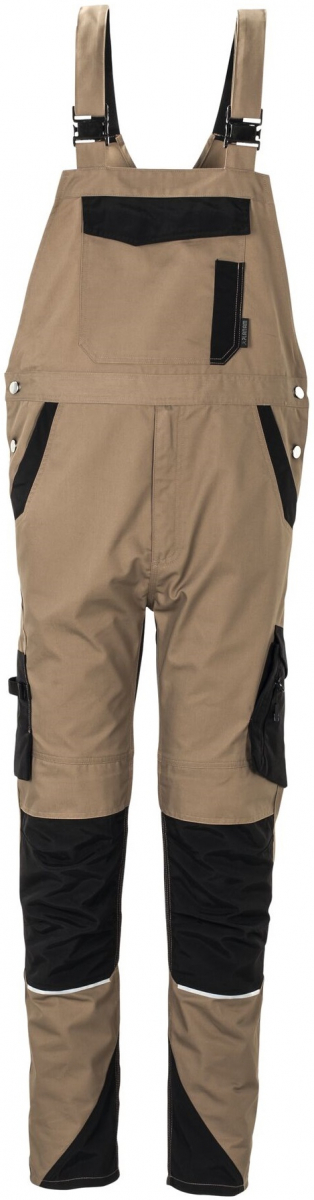 PLANAM-Workwear, Latzhose, Norit, 245 g/m², sand/schwarz