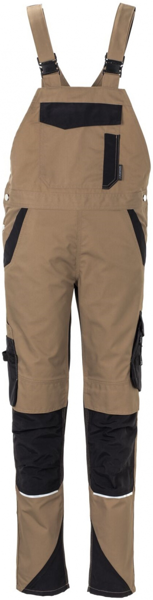 PLANAM-Workwear, Damen-Latzhose, Norit, 245 g/m², sand/schwarz