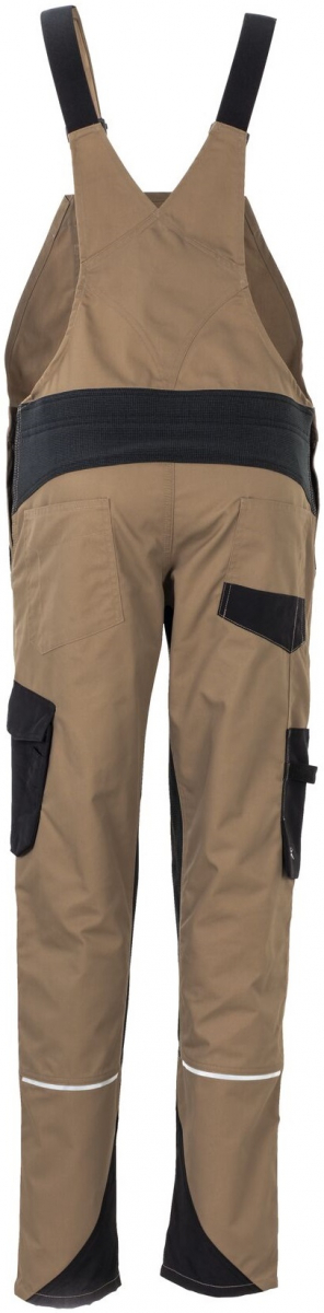 PLANAM-Workwear, Damen-Latzhose, Norit, 245 g/m², sand/schwarz