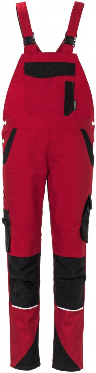 PLANAM-Workwear, Damen-Latzhose, Norit, 245 g/m², rot/schwarz