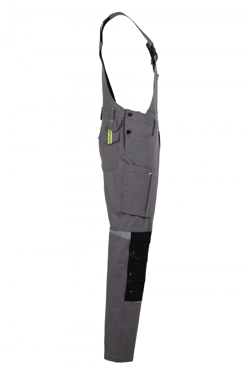Planam-rECOline Latzhose zink/schwarz