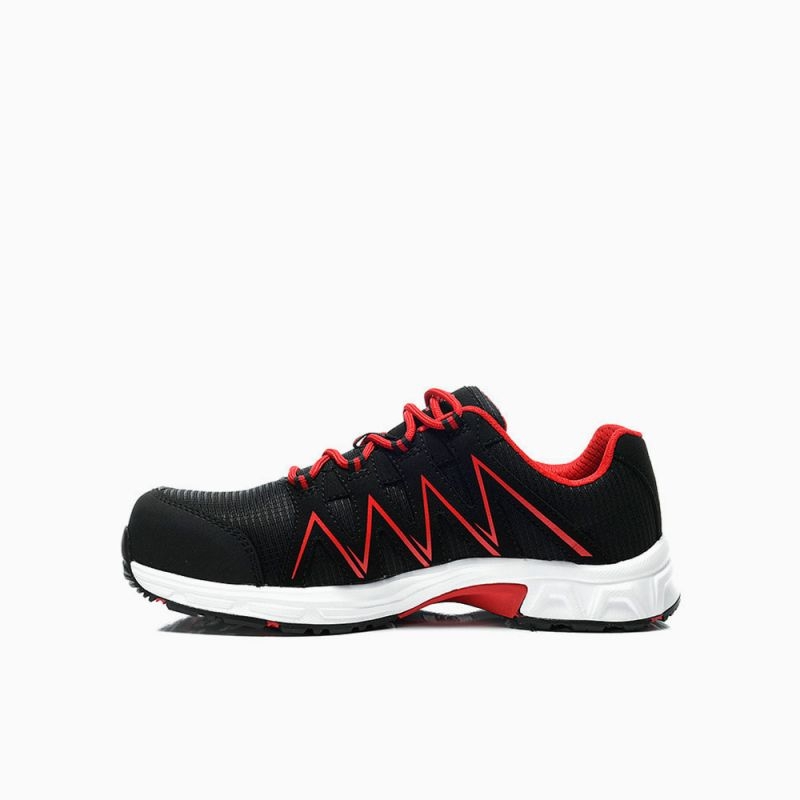 JORI-Sicherheitshalbschuhe, jo_SPEEDY black-red Low ESD S1P, schwarz/rot