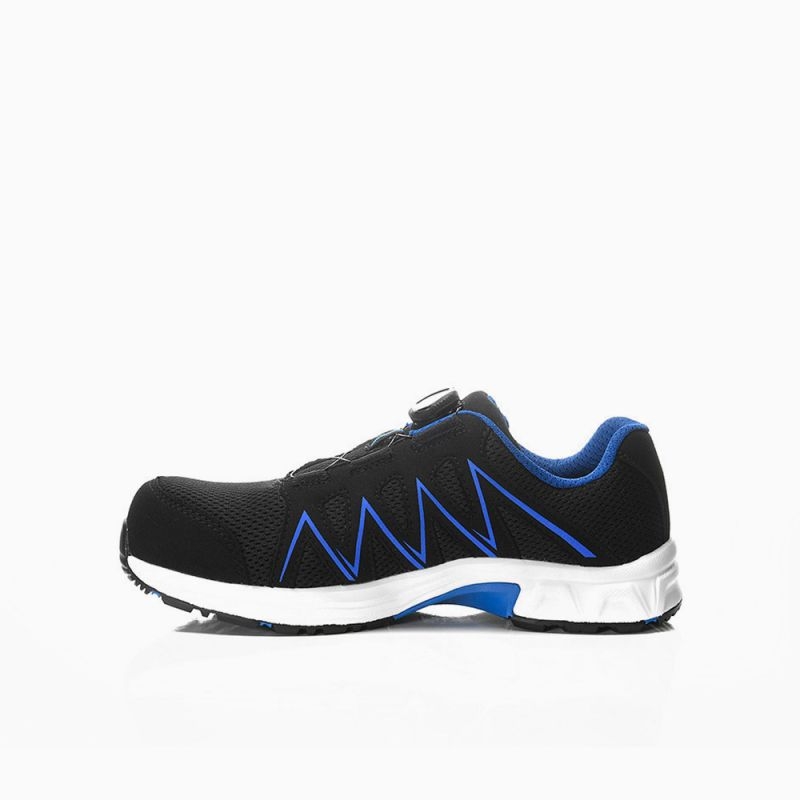 JORI-Sicherheitshalbschuhe, jo_SPEEDY BOA black-blue Low ESD S1P, schwarz/blau