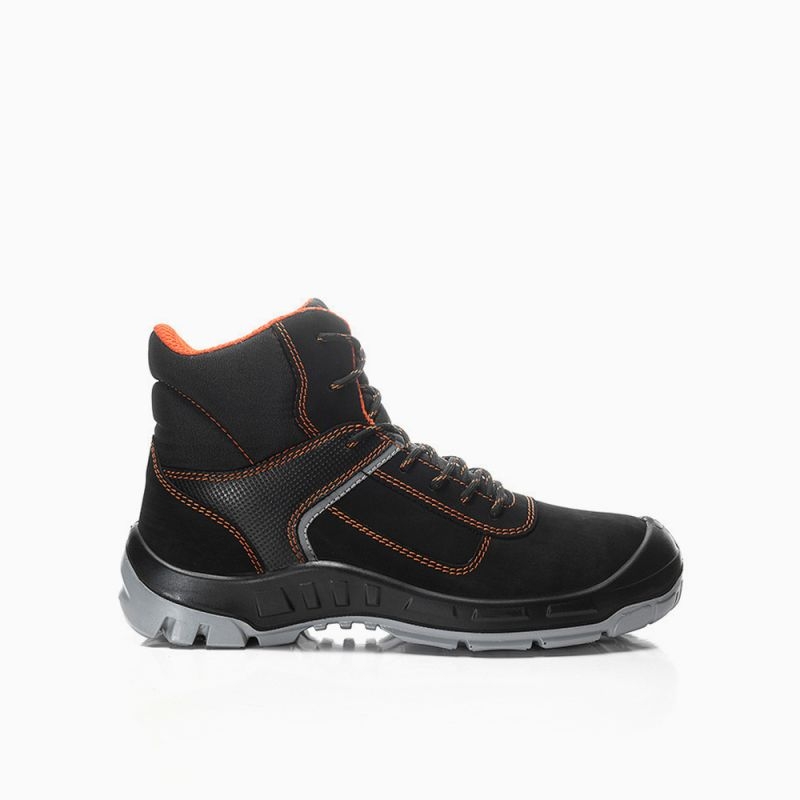 JORI-Sicherheitsschnürstiefel, jo_COLOUR orange Mid S3, schwarz/orange