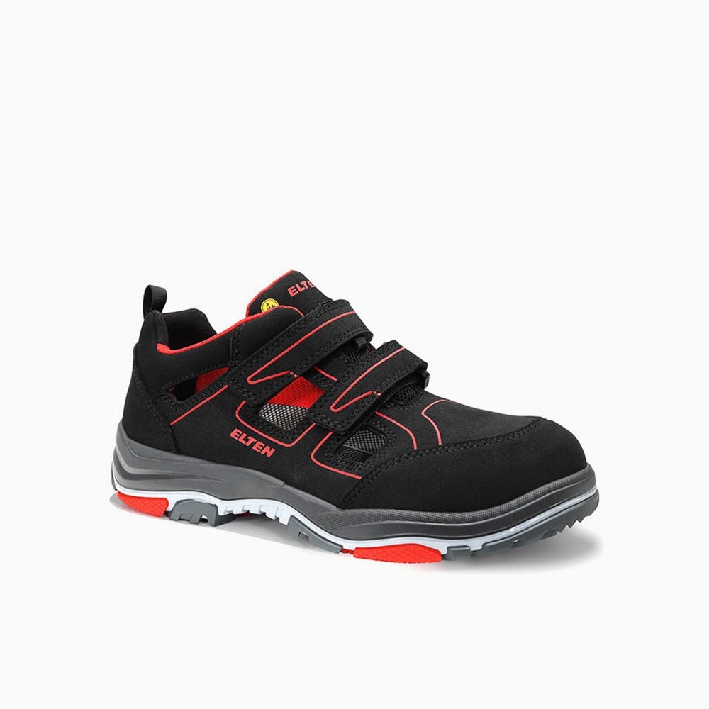 ELTEN-S1-Sicherheitssandale, ANTHONY red Easy, ESD, Typ 3, schwarz-rot
