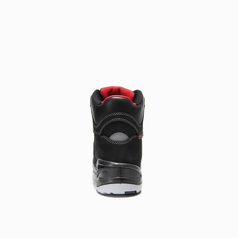 ELTEN-Footwear, S3-Arbeits-Berufs-Sicherheits-Schuhe, Hochschuhe, TILL BOA MID, ESD, schwarz/rot