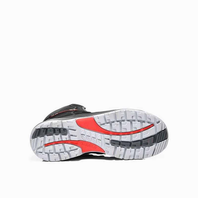 ELTEN-Footwear, S3-Arbeits-Berufs-Sicherheits-Schuhe, Hochschuhe, TILL BOA MID, ESD, schwarz/rot