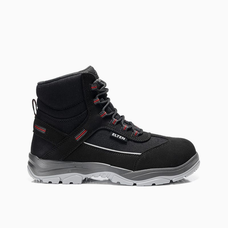 ELTEN-Footwear, S3-ERGO-ACTIVE-Arbeits-Berufs-Sicherheits-Schuhe, Hochschuhe, MATTHEW Mid, ESD, Fußtyp 1, schwarz
