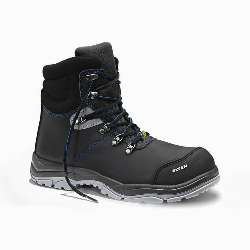 ELTEN-Footwear, S3-ERGO-ACTIVE-Arbeits-Berufs-Sicherheits-Schuhe, Hochschuhe, MASON Pro mid, ESD, Fußtyp 3, schwarz