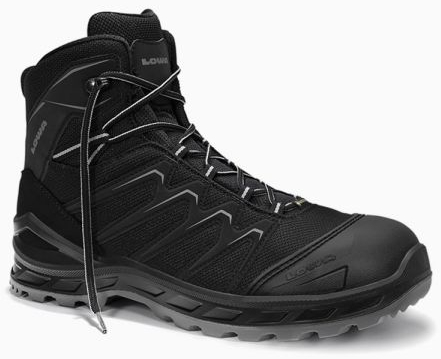 ELTEN-LOWA-S3-Sicherheitshochschuhe, LARROX Work GTX black-grey Mid, CI, schwarz/grau