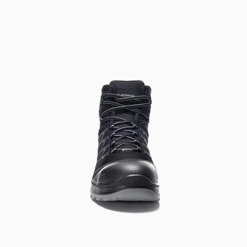 ELTEN-LOWA-S3-Sicherheitshochschuhe, LARROX Work GTX black-grey Mid, CI, schwarz/grau