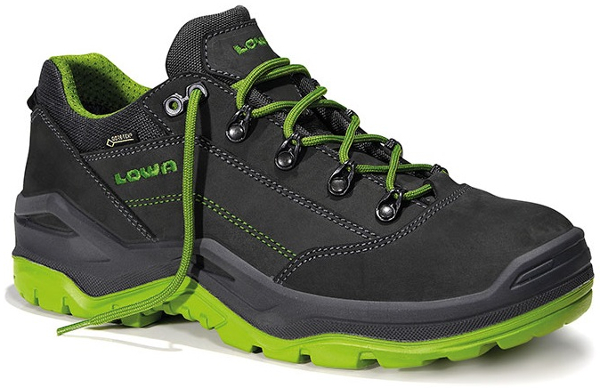 ELTEN-Footwear, S3-Arbeits-Berufs-Sicherheits-Schuhe, Halbschuhe, RENEGADE Work GTX green Lo, CI, schwarz/grn