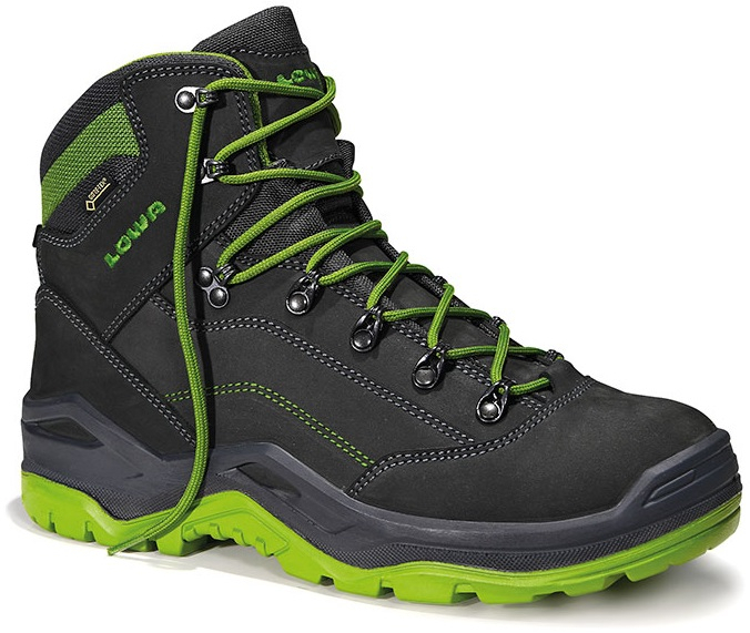 ELTEN-Footwear, S3-Arbeits-Berufs-Sicherheits-Schuhe, Schnrstiefel, RENEGADE Work GTX green Mid, CI, schwarz/grn