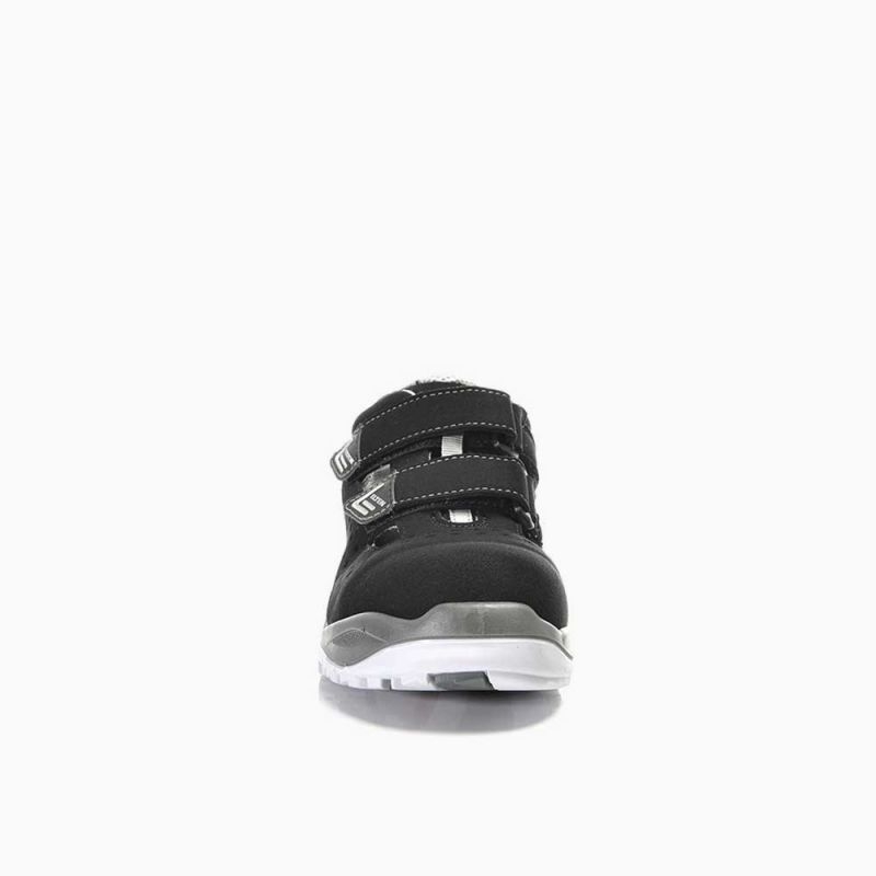 ELTEN-Footwear, S1-Arbeits-Berufs-Sicherheits-Sandalen, IMPULSE GREY EASY, ESD, schwarz/grau