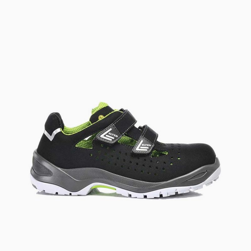 ELTEN-Footwear, S1P-Arbeits-Berufs-Sicherheits-Schuhe, Halbschuhe, IMPULSE GREEN EASY ESD, schwarz