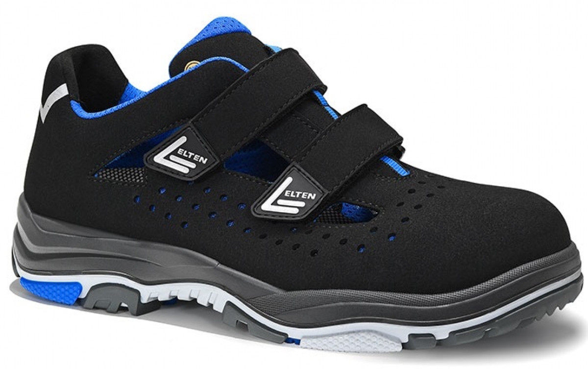 ELTEN-Footwear, S1-ERGO-ACTIVE-Arbeits-Berufs-Sicherheits-Sandalen, IMPULSE EA Easy, ESD, Futyp 1, blau