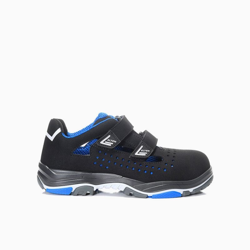 ELTEN-Footwear, S1-ERGO-ACTIVE-Arbeits-Berufs-Sicherheits-Sandalen, IMPULSE EA Easy, ESD, Fußtyp 2, blau