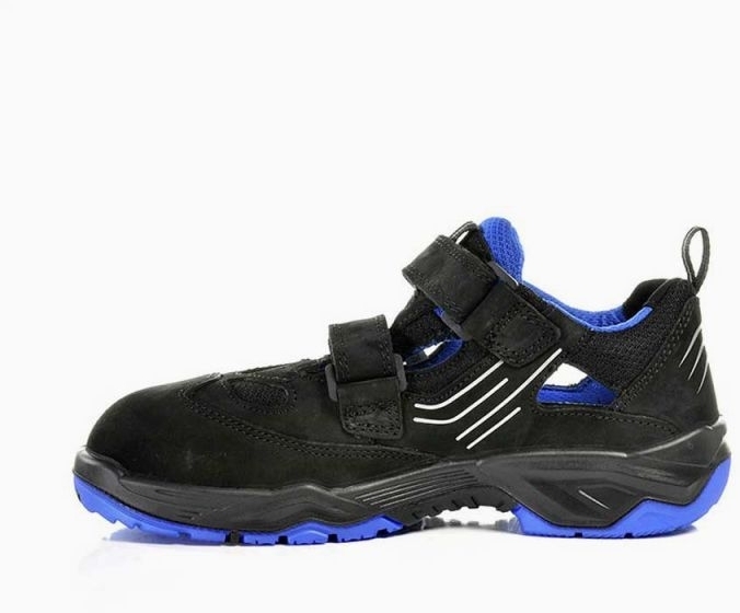 ELTEN-Footwear, S1-Arbeits-Berufs-Sicherheits-Sandalen, AMBITION BLUE EASY, ESD, schwarz / blau