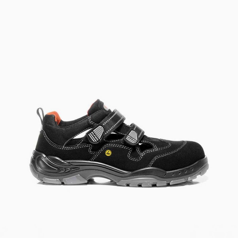 ELTEN-Footwear, S1-Arbeits-Berufs-Sicherheits-Sandalen, mit Klettverschluss, SCOTT ESD, schwarz
