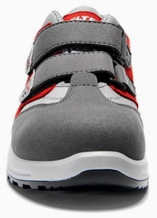 ELTEN-Footwear, S1-WELLMAXX-Arbeits-Berufs-Sicherheits-Sandalen, TRAVIS Esay, ESD, grau-rot