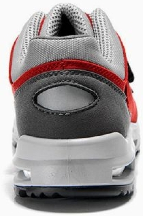 ELTEN-Footwear, S1-WELLMAXX-Arbeits-Berufs-Sicherheits-Sandalen, TRAVIS Esay, ESD, grau-rot