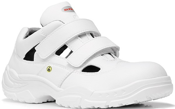 ELTEN-Footwear, S1-Arbeits-Berufs-Sicherheits-Sandalen, WHITE EASY LOW ESD, wei