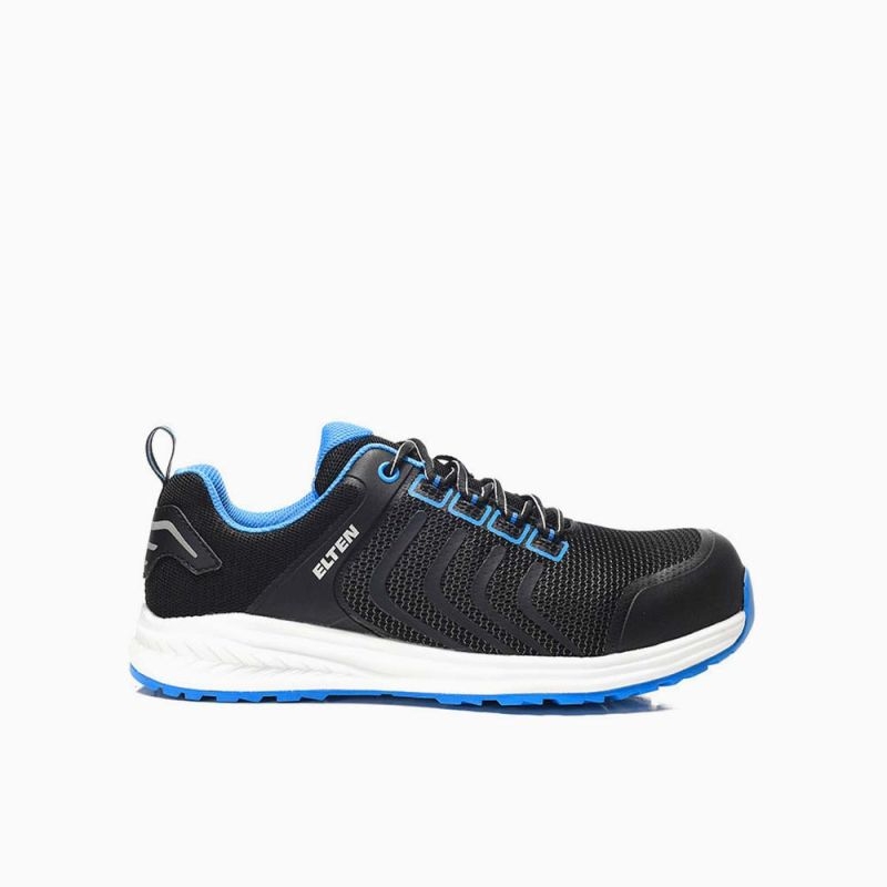 ELTEN-S1P, Sicherheitshalbschuhe, LIVAS, black-blue Low ESD, schwarz/blau