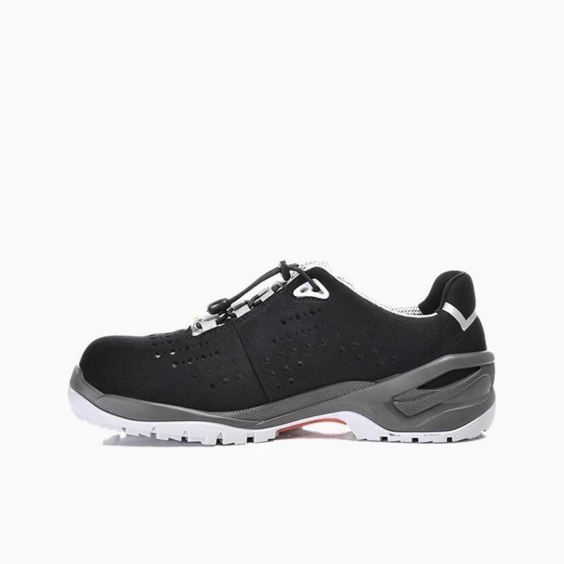 ELTEN-Footwear, S1-Arbeits-Berufs-Sicherheits-Schuhe, Halbschuhe, IMPULSE GREY LOW, ESD, schwarz/grau
