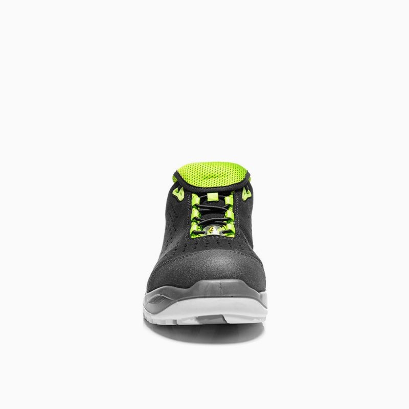 ELTEN-Footwear, S1P-Arbeits-Berufs-Sicherheits-Schuhe, Halbschuhe, IMPULSE GREEN LOW ESD, schwarz