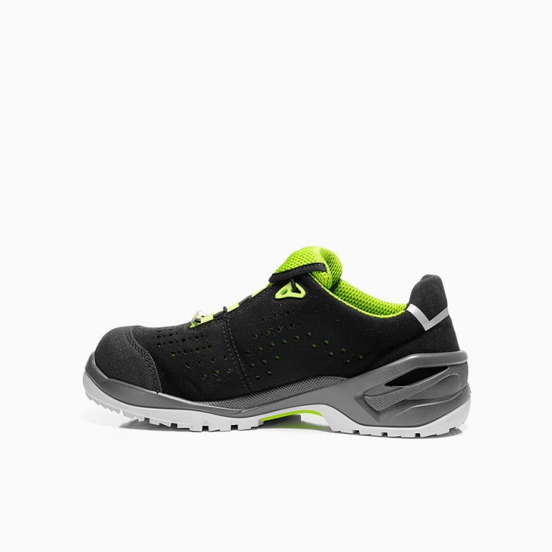 ELTEN-Footwear, S1P-Arbeits-Berufs-Sicherheits-Schuhe, Halbschuhe, IMPULSE GREEN LOW ESD, schwarz