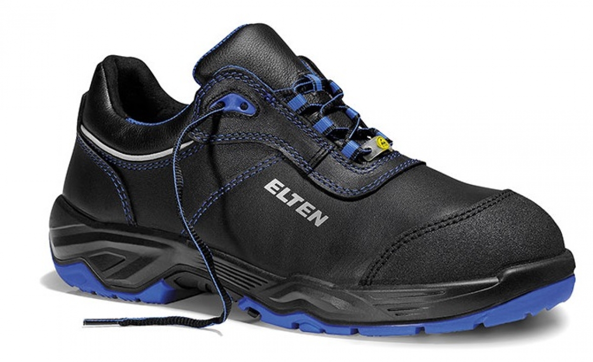 ELTEN-Footwear, S3-Arbeits-Berufs-Sicherheits-Schuhe, Halbschuhe, REACTION blue Low, ESD, schwarz/blau