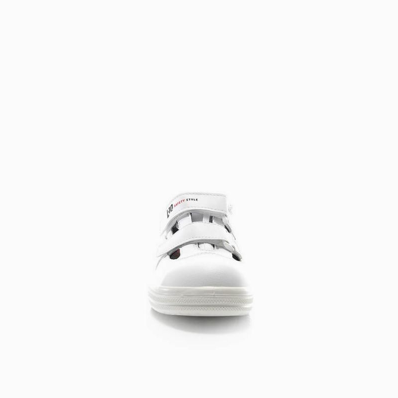 ELTEN-Footwear, S1-Arbeits-Berufs-Sicherheits-Sandalen, mit Klettverschluss, PURE EASY ESD, weiß