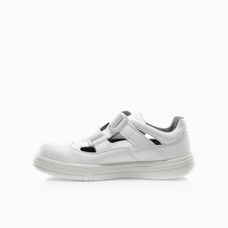 ELTEN-Footwear, S1-Arbeits-Berufs-Sicherheits-Sandalen, mit Klettverschluss, PURE EASY ESD, weiß