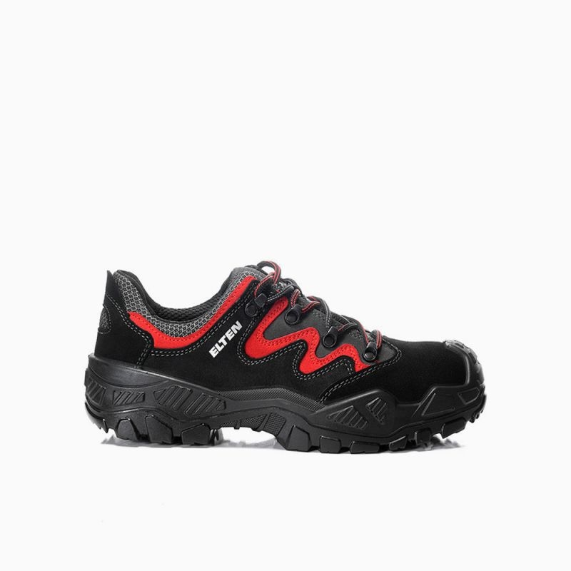 ELTEN-S2-Sicherheitshalbschuh, MICK black-red low, ESD, schwarz-rot