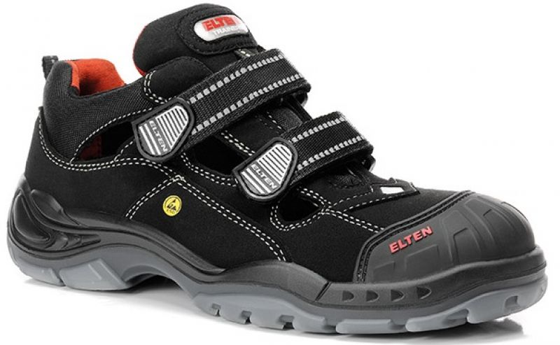 ELTEN-Footwear, S1P-Arbeits-Berufs-Sicherheits-Sandalen, SCOTT PRO ESD, mit berkappe, schwarz