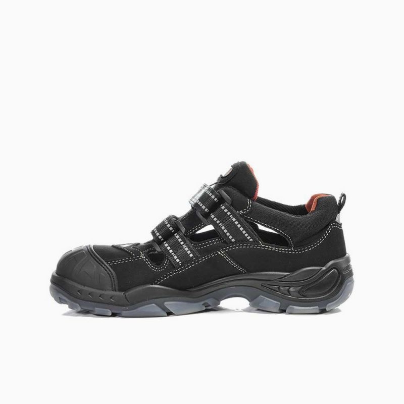 ELTEN-Footwear, S1P-Arbeits-Berufs-Sicherheits-Sandalen, SCOTT PRO ESD, mit Überkappe, schwarz