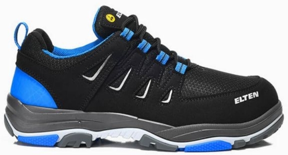 ELTEN-Footwear, S1P-ERGO-ACTIVE-Arbeits-Berufs-Sicherheits-Schuhe, Halbschuhe, WILLIAM Low, ESD, Fußtyp 2, blau