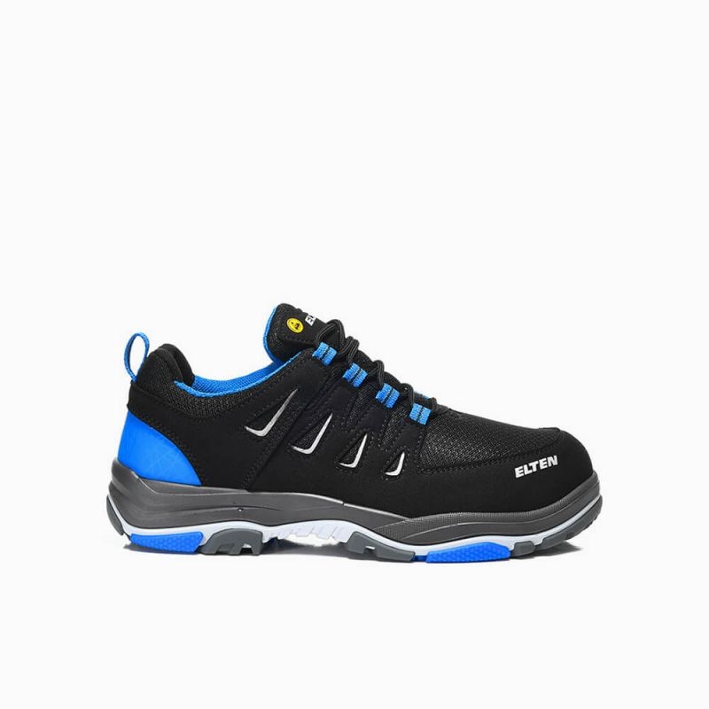 ELTEN-Footwear, S1P-ERGO-ACTIVE-Arbeits-Berufs-Sicherheits-Schuhe, Halbschuhe, WILLIAM Low, ESD, Fußtyp 3, blau