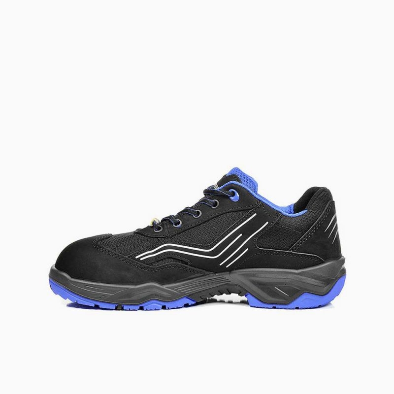 ELTEN-Footwear, S1-Arbeits-Berufs-Sicherheits-Schuhe, Halbschuhe, AMBITION BLUE LOW, ESD, blau