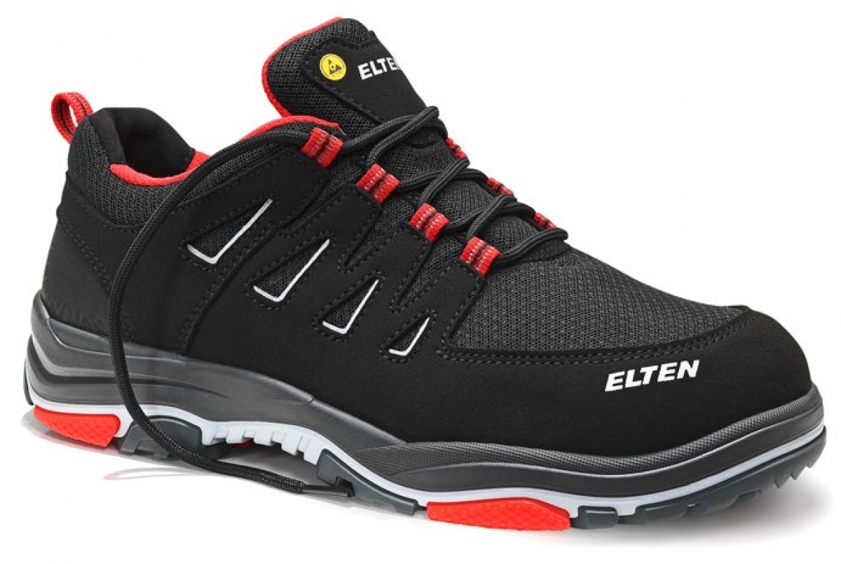 ELTEN-Footwear, S1P-ERGO-ACTIVE-Arbeits-Berufs-Sicherheits-Schuhe, Halbschuhe, WILLIAM Low, ESD, Futyp 1, red