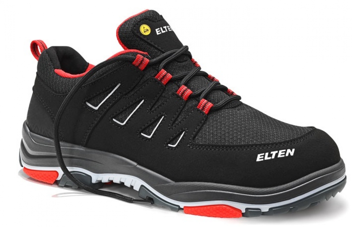 ELTEN-Footwear, S1P-ERGO-ACTIVE-Arbeits-Berufs-Sicherheits-Schuhe, Halbschuhe, WILLIAM Low, ESD, Futyp 2, red