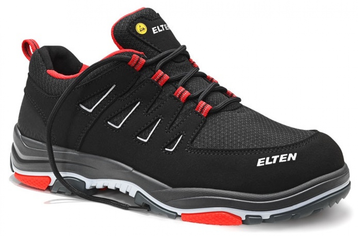 ELTEN-Footwear, S1P-ERGO-ACTIVE-Arbeits-Berufs-Sicherheits-Schuhe, Halbschuhe, WILLIAM Low, ESD, Futyp 3, red