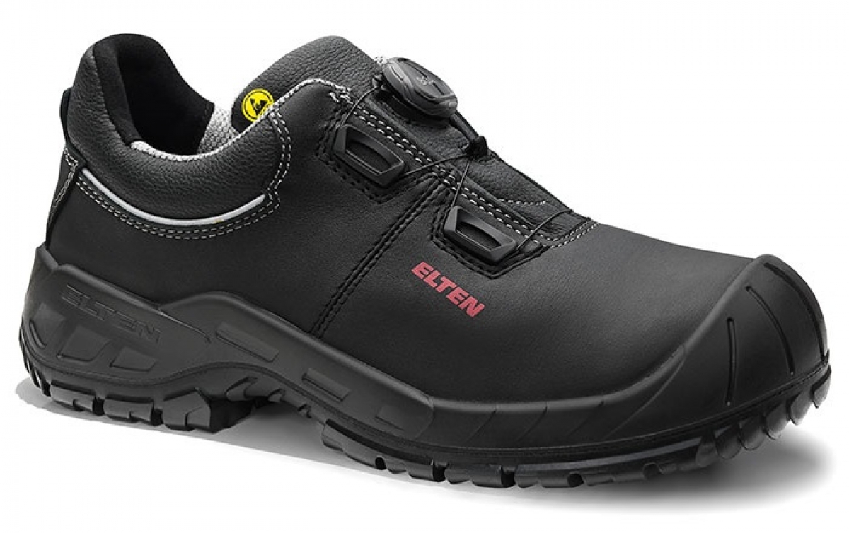 ELTEN-Footwear, S3-SAFETY GRIP-Arbeits-Berufs-Sicherheits-Schuhe, Halbschuhe, LAURENZO Boa Low, ESD, schwarz