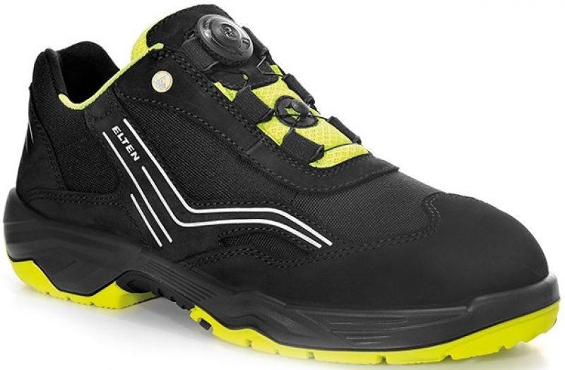 ELTEN-Footwear, S2-Arbeits-Berufs-Sicherheits-Schuhe, Halbschuhe, AMBITION BOA LOW, ESD, schwarz/gelb