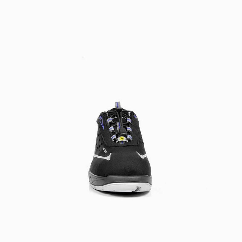 ELTEN-Footwear, S1-Arbeits-Berufs-Sicherheits-Schuhe, Halbschuhe, RUSHER LOW, ESD, schwarz/grau