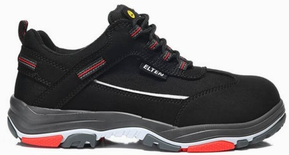 ELTEN-Footwear, S3-ERGO-ACTIVE-Arbeits-Berufs-Sicherheits-Schuhe, Halbschuhe, MATTHEW TPU Low, ESD, Fußtyp 3, schwarz
