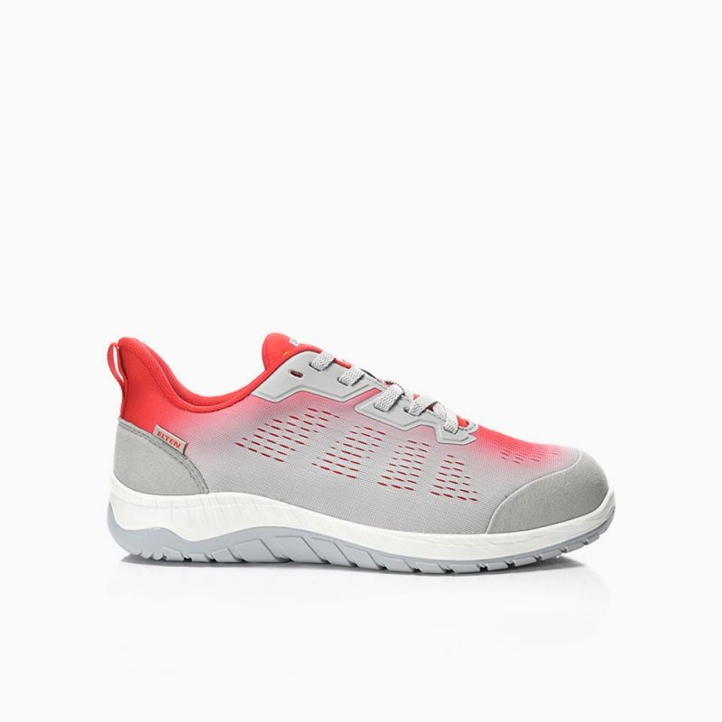ELTEN-S1-Sicherheitshalbschuh, LUAN grey-red Low ESD S1PS